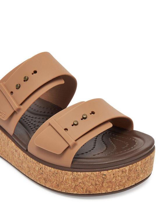 Crocs Crocs Plätud Brooklyn Cork Buckle 211252 Beež