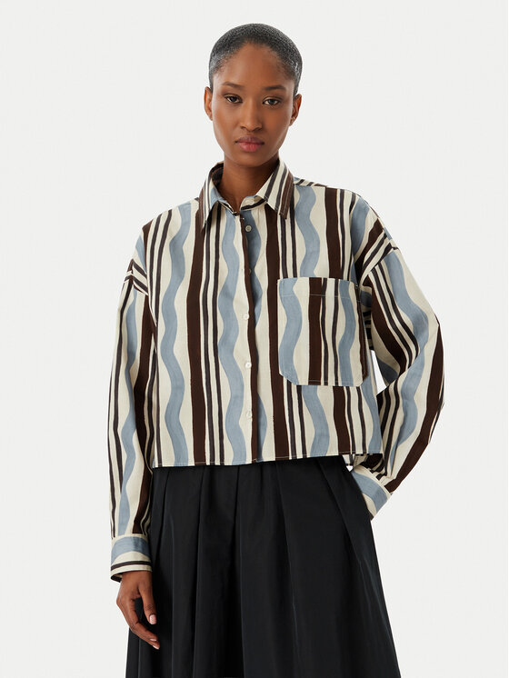 Weekend Max Mara Риза Ragtime 2515111112 Син Regular Fit