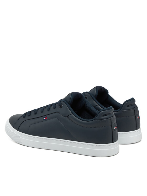 Tommy Hilfiger Tommy Hilfiger Sneakersy Icon Court Lth Flag Ess FM0FM05317 Granatowy