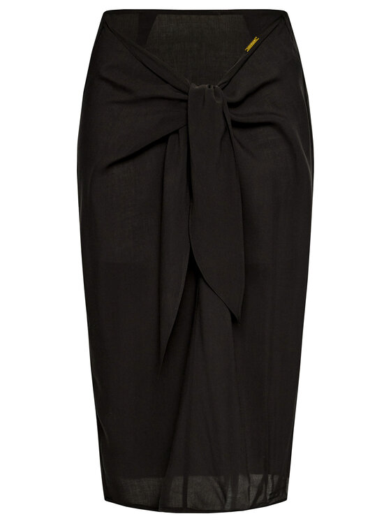 Calvin Klein Swimwear Calvin Klein Swimwear Midi sijonas KW0KW01353 Juoda Regular Fit