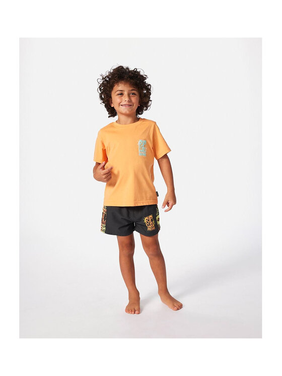 Rip Curl Rip Curl T-Shirt Grom Energy Logo Tee - Boy Pomarańczowy Standard Fit