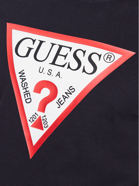 Guess Guess Tričko M2YI71 I3Z14 Tmavomodrá Slim Fit
