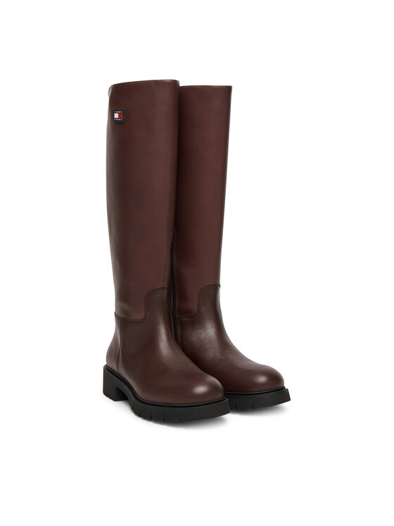 Tommy Jeans Tommy Jeans Чоботи Tjw Stretchy Long Shaft Boot EN0EN02828 Коричневий