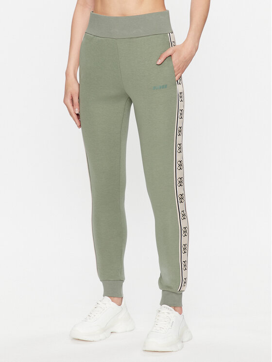 Guess Guess Spodnji del trenirke Britney V2YB15 KB3P2 Zelena Regular Fit
