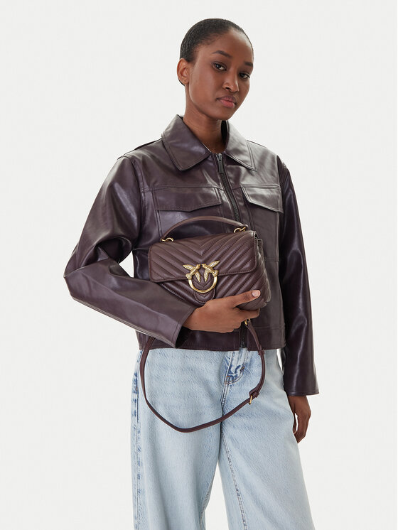 PINKO PINKO Handtasche Love Lady Puff Mini Cl Al 25-26 PLTT 100044 A0GK Dunkelrot