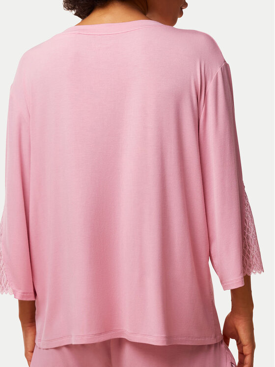 Triumph Triumph Bluzka piżamowa Aura Spotlight 10221371 Różowy Relaxed Fit