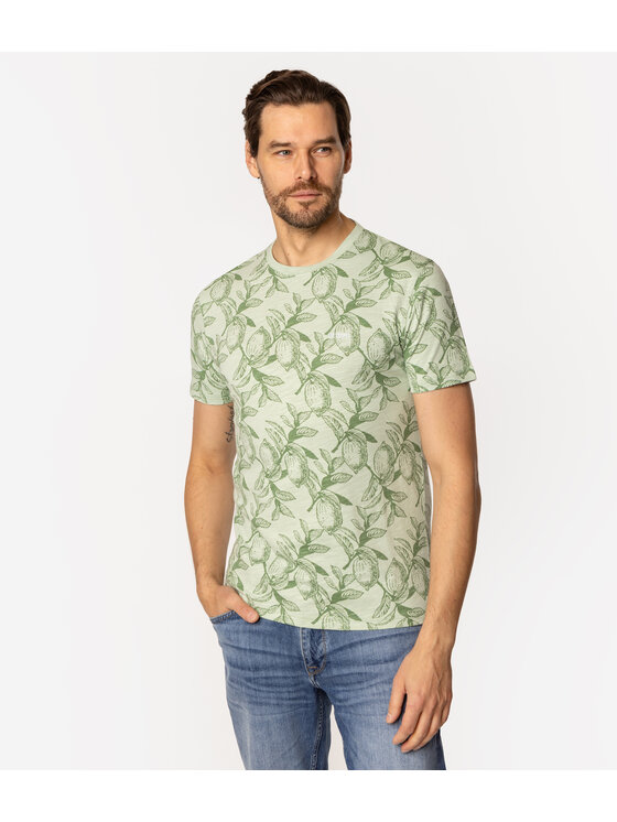 Lee Cooper Lee Cooper T-Shirt LEMON 3170 Zielony Slim Fit
