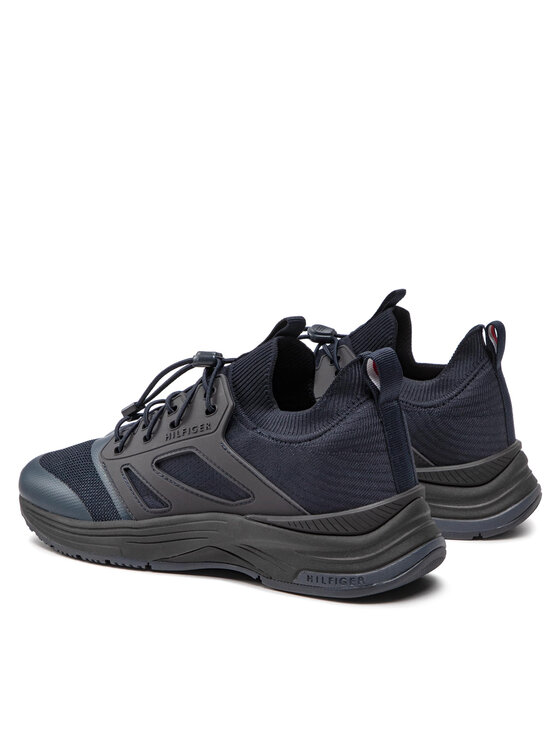 Tommy Hilfiger Tommy Hilfiger Laisvalaikio batai Modern Prep Sneaker Knit FM0FM04233 Tamsiai mėlyna