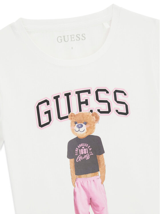 Guess Guess T-Shirt J6YI08 K3710 Biały Regular Fit