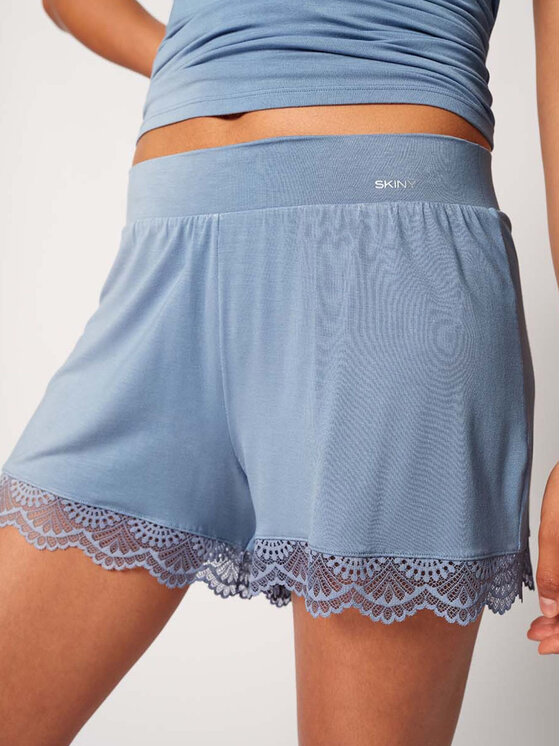 Skiny Skiny Šortky z materiálu 82615 Modrá Comfortable Fit