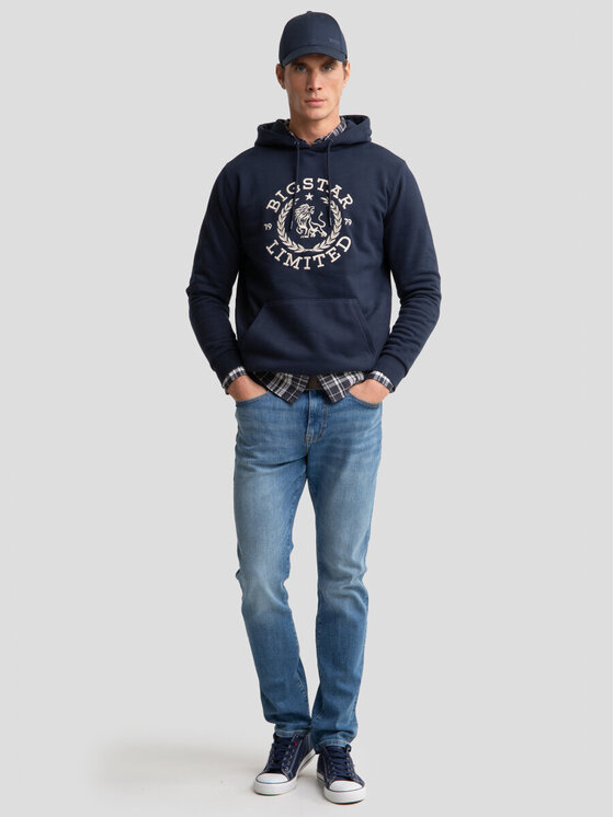BIG STAR BIG STAR Bluza HANES_403_170 Granatowy Classic Fit