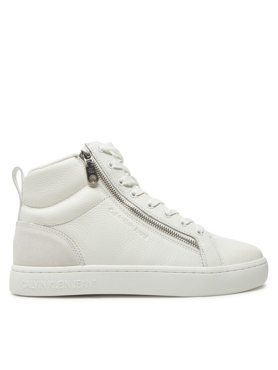 Calvin Klein Jeans Snīkeri Classic Cupsole Zip Mid In YM0YM01156 Balts