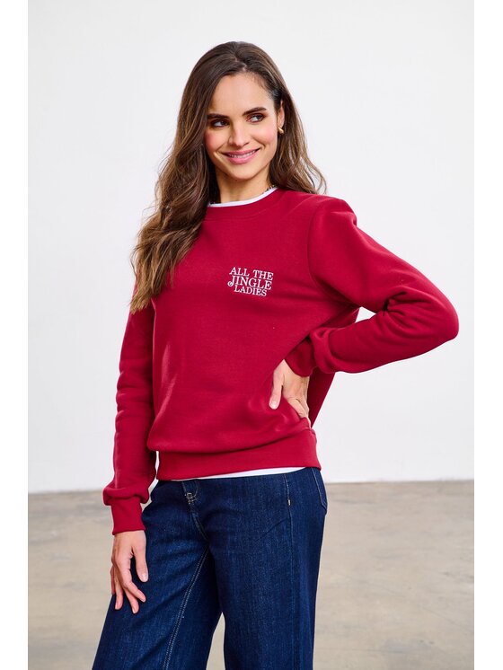 NAOKO NAOKO Bluza Jingle Ladies Czerwony Reglan Fit