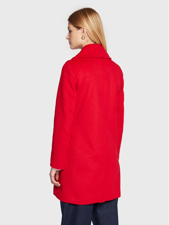 Tommy Hilfiger Manteau en laine Blend WW0WW37398 Rouge Regular Fit