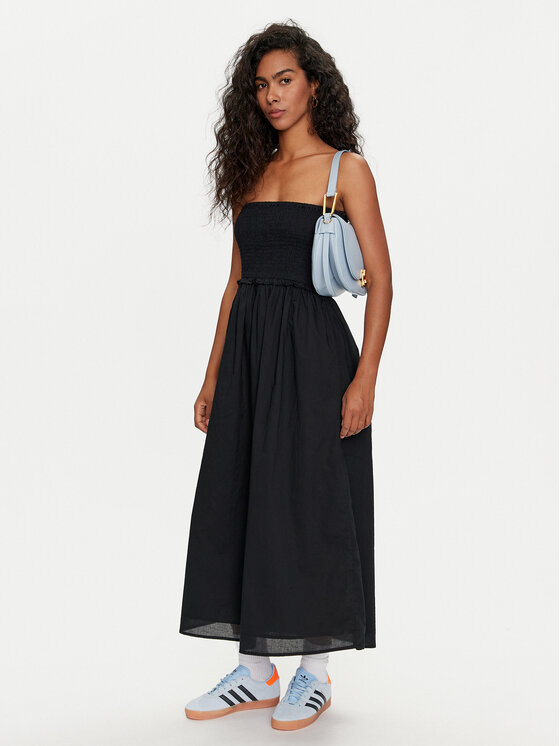 ONLY ONLY Poletna obleka Claudia 15343044 Črna Regular Fit