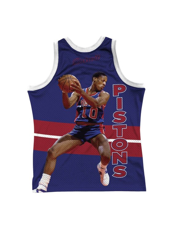 Mitchell & Ness Mitchell & Ness Tank top Detroit Pistons Dennis Rodman Granatowy Standard Fit