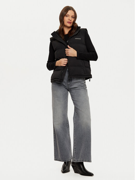 Guess Jeans Guess Jeans Bezrękawnik W4BN59 WGII2 Czarny Regular Fit