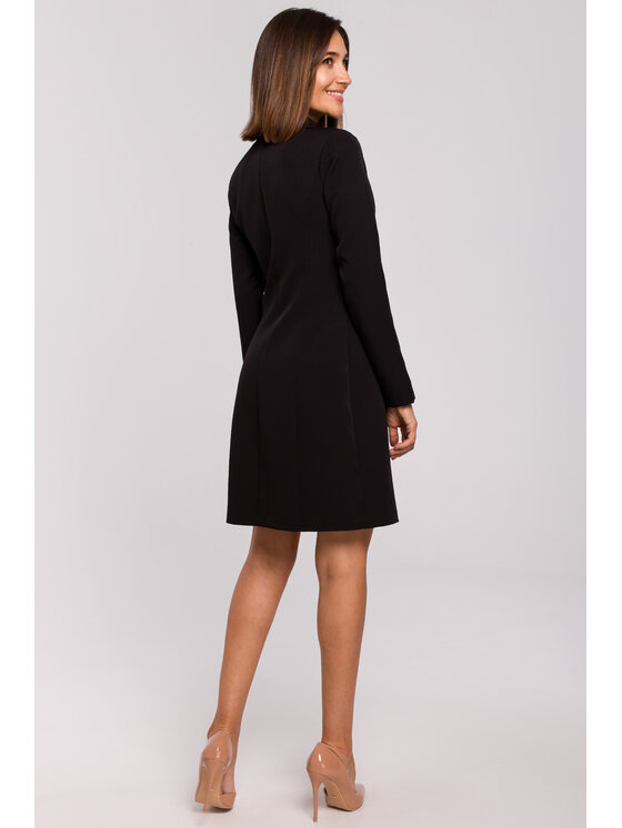 Stylove Stylove Koktejlové šaty S217 Černá Regular Fit