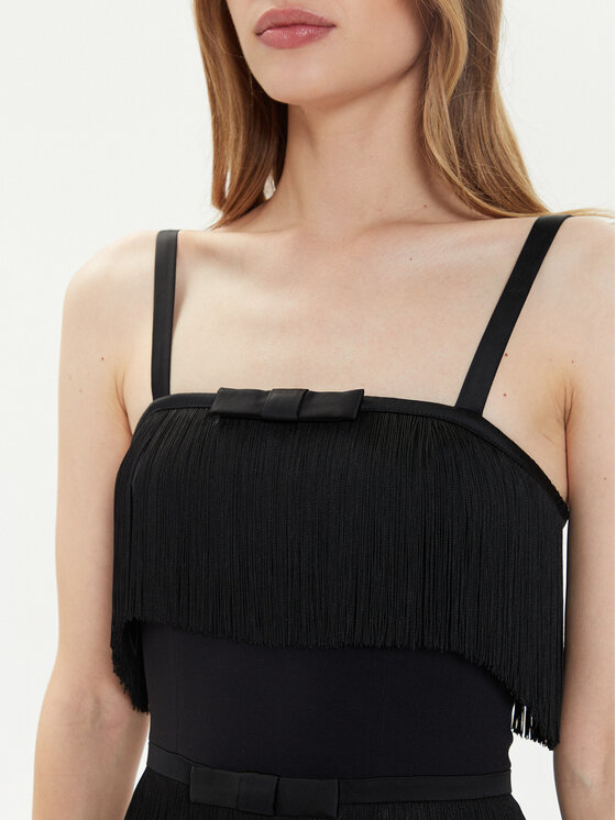 Elisabetta Franchi Elisabetta Franchi Kokteilinė suknelė AB-635-42E2 Juoda Regular Fit