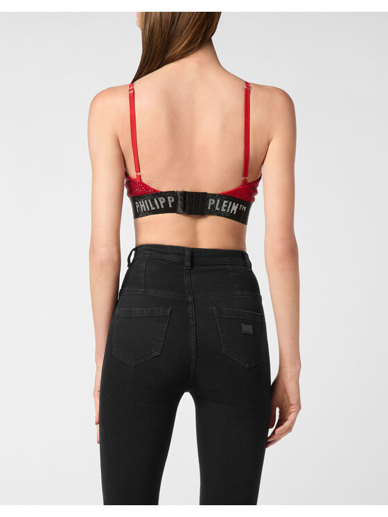 PHILIPP PLEIN PHILIPP PLEIN Biustonosz sportowy 26539 Bordowy
