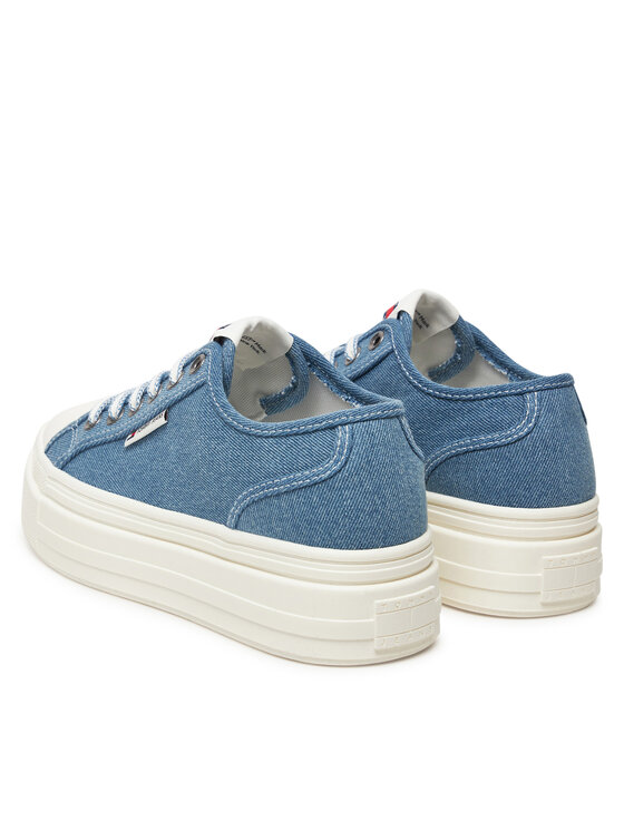 Tommy Jeans Tommy Jeans Laisvalaikio batai Tjw Foxing Flatform Lc EN0EN02736 Mėlyna