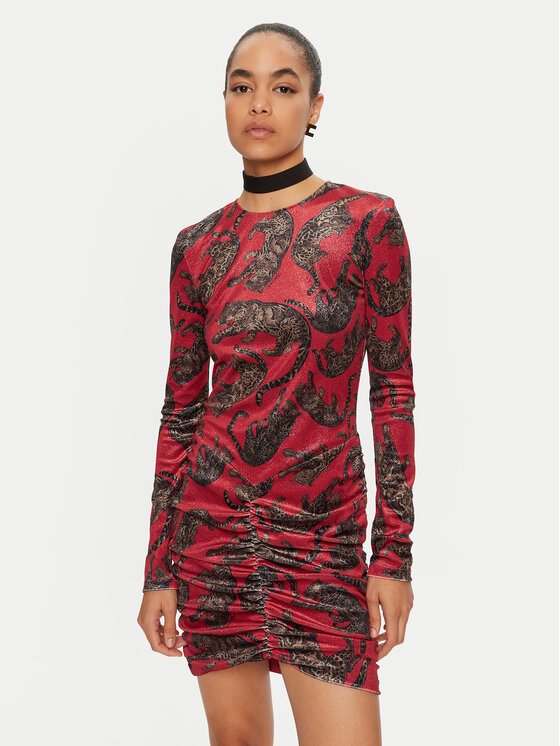 Just Cavalli Just Cavalli Rochie de zi 77PAO920 Roșu Slim Fit