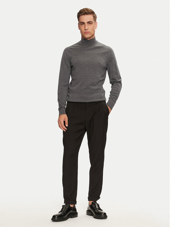 Calvin Klein Calvin Klein Sweter Superior K10K110424 Szary Regular Fit