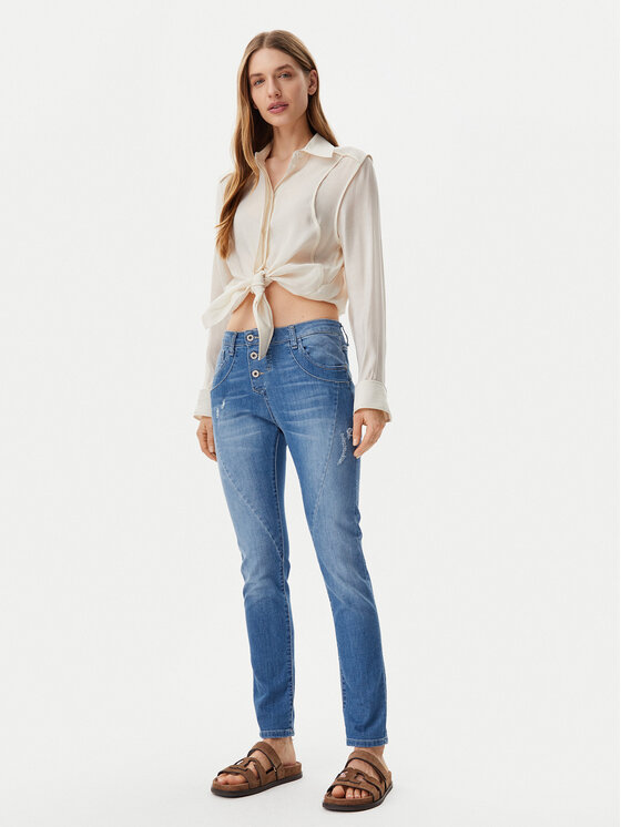 Please Please Džinsai P78ABQ2NTI Mėlyna Regular Fit