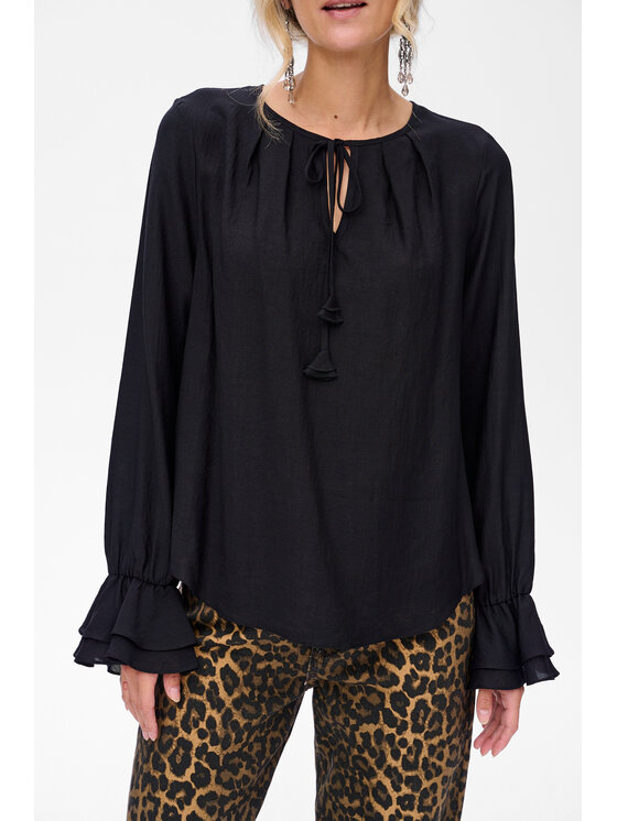 blue shadow blue shadow Bluzka Louise Czarny Regular Fit