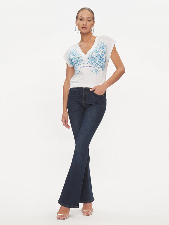 Marciano Guess Marciano Guess T-Shirt 4GGP00 6138A Bílá Regular Fit