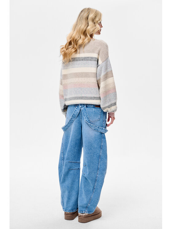 blue shadow blue shadow Sweter Mimi Kolorowy Regular Fit