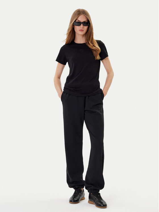 PINKO PINKO T-Shirt Bussolotto 100355 A2RD Czarny Regular Fit