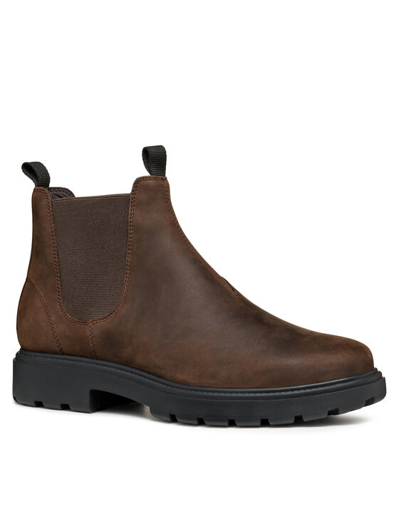 Geox Geox Kotníková obuv s elastickým prvkem U Spherica Ec7 U46FRA 000FF C6009 Hnědá