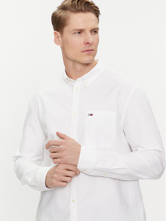 Tommy Jeans Tommy Jeans Koszula Oxford DM0DM18335 Biały Regular Fit