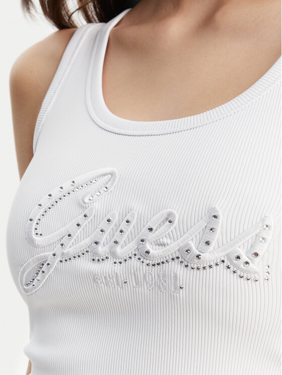 Guess Guess Felső W5YP00 KCXJ2 Fehér Regular Fit