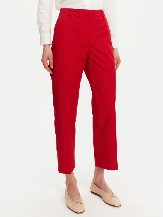 Tommy Hilfiger Chino nohavice WW0WW40504 Červená Straight Fit
