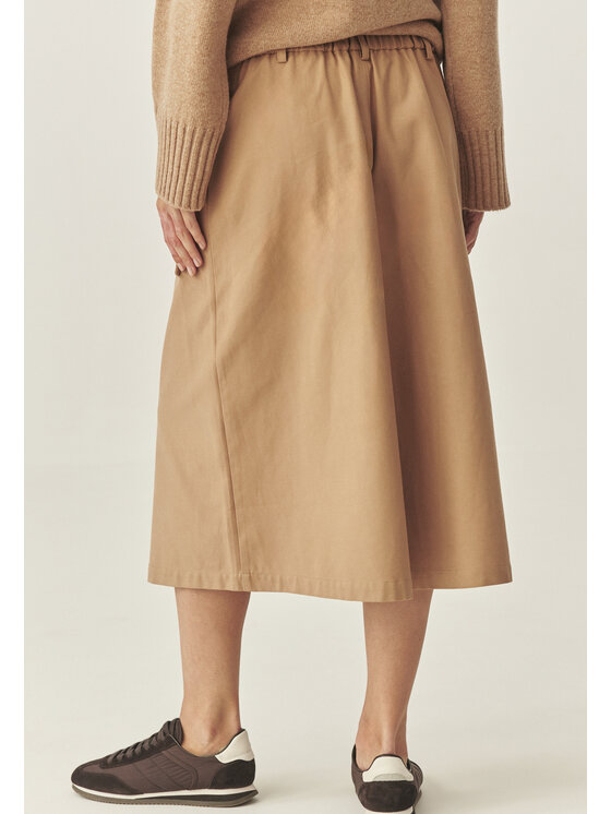 TATUUM Tatuum Midi sukňa LONG ISLAND Béžová Flare Fit