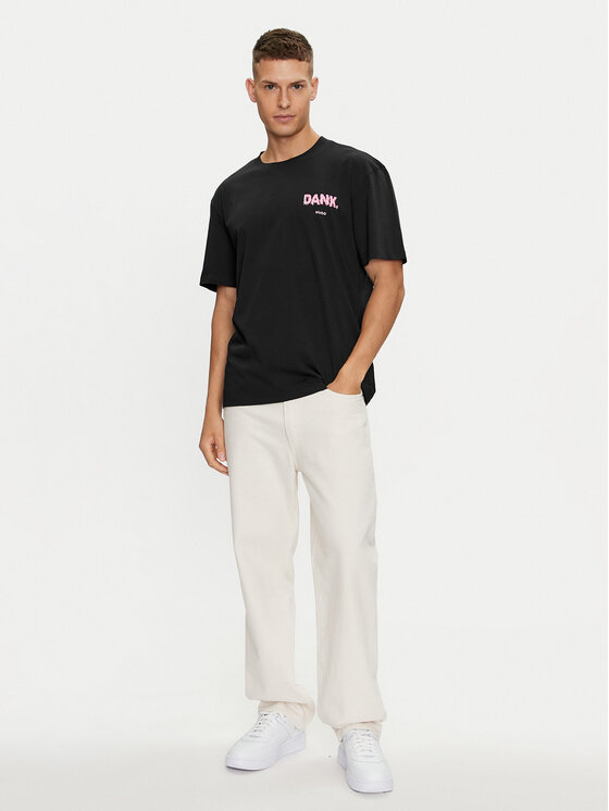 HUGO Hugo Majica Danckugo 50517645 Črna Relaxed Fit