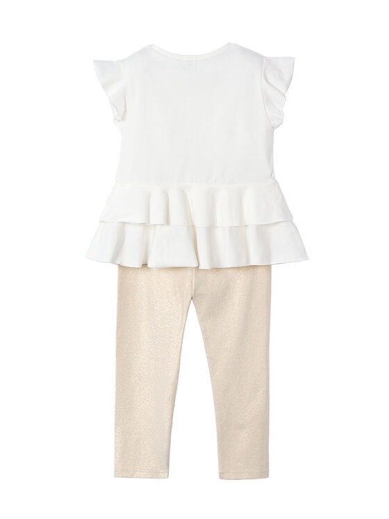 Mayoral Mayoral Komplet majica in legice 3704 Bež Regular Fit