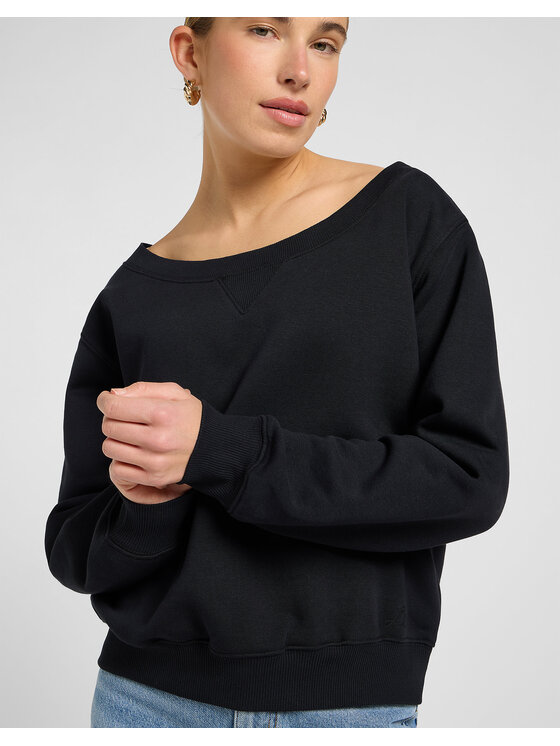 Lee Lee Bluza OFF SHOULDER SWS Czarny Regular Fit