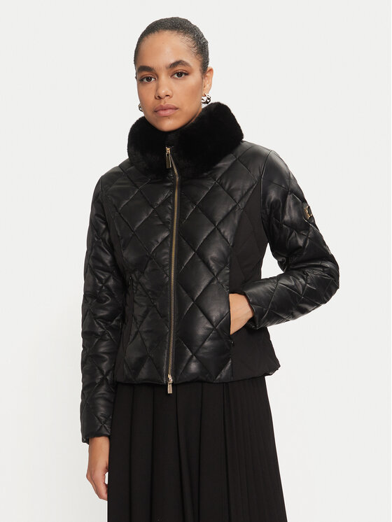 LOLA CASADEMUNT Zimné bundy LF2401018 Čierna Regular Fit
