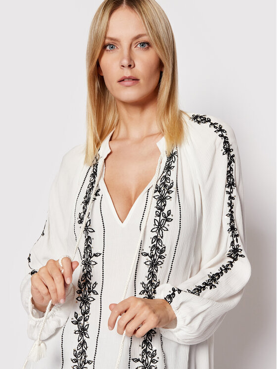 TWINSET TWINSET Bluzka 221LB2DGG Biały Loose Fit