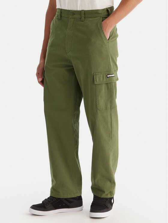 DC Shoes DC Shoes Cargo nadrág Worker Baggy Chino Cargo EDYNP03170 Zöld Relaxed Fit