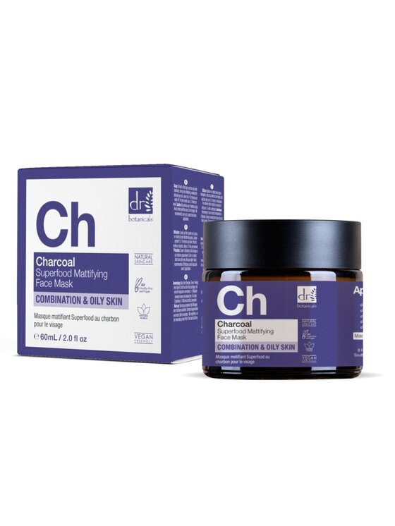 Dr Botanicals Dr Botanicals matująca na twarz z węglem superfood Maska do twarzy