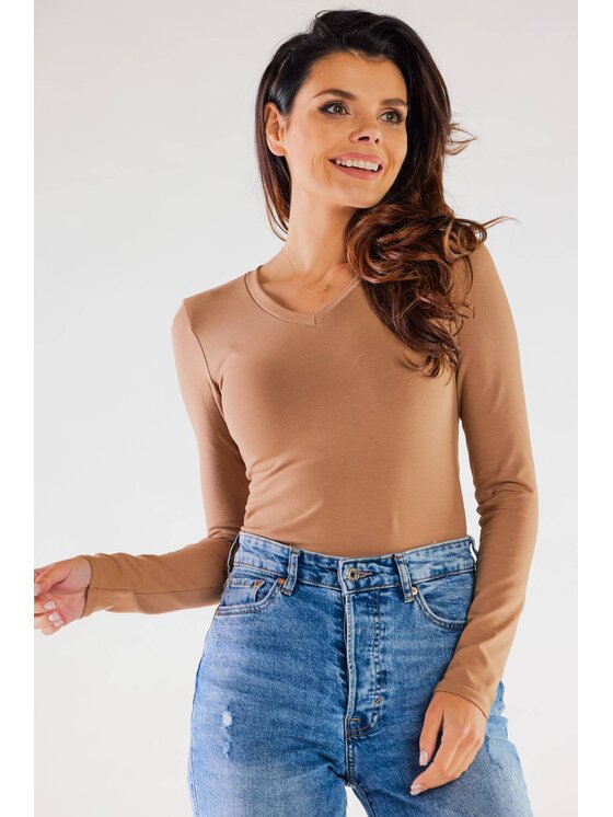 Infinite You Infinite You Blusa M289 Beige Basic Fit