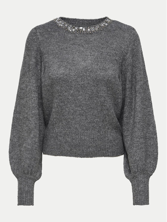ONLY ONLY Džemper Elsa 15210667 Siva Regular Fit