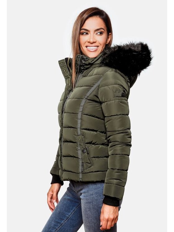 Navahoo Navahoo Kurtka zimowa Miamor Zielony Casual Fit