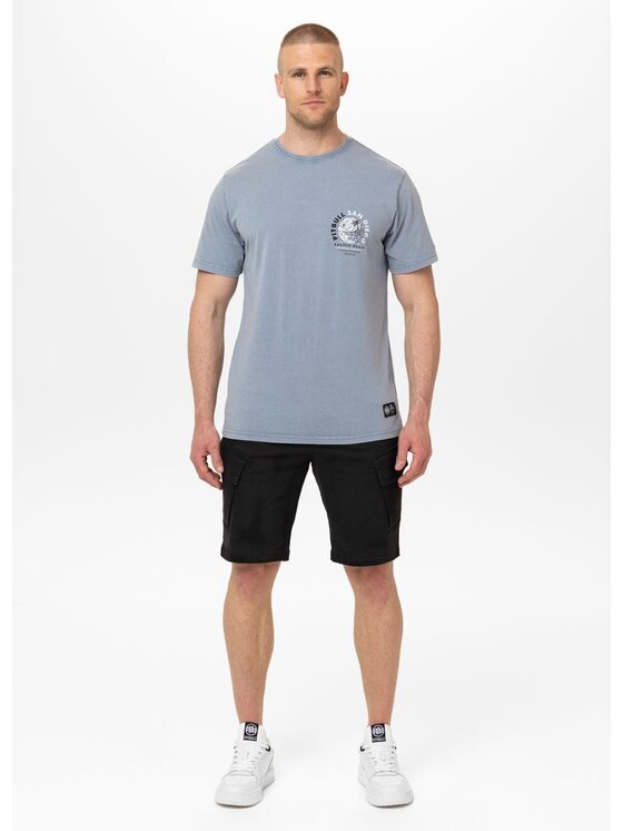 PITBULL PITBULL T-Shirt Denim Washed PLANET SURF Niebieski jasny Regular Fit