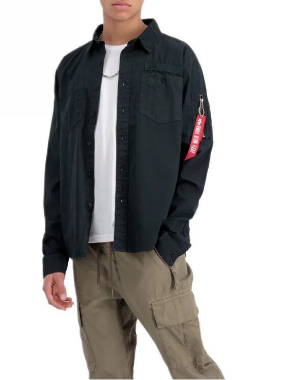 Alpha Industries Alpha Industries Koszula AI.138422-03 Czarny Regular Fit