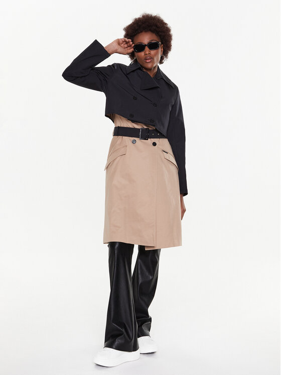 KARL LAGERFELD KARL LAGERFELD Cappotto di transizione Transformer 225W1501 Nero Regular Fit